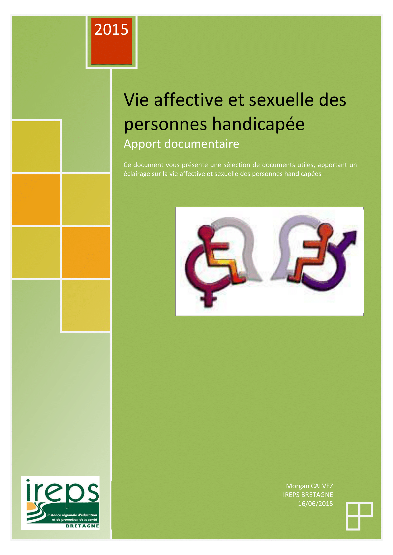 Vie affective et sexuelle des personnes handicapées : Apport documentaire