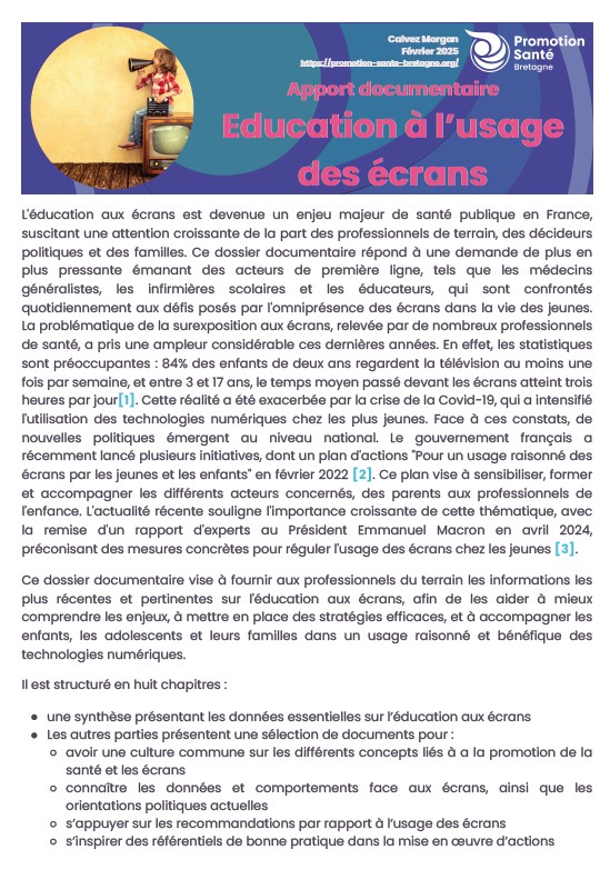 Education à l&rsquo;usage des écrans